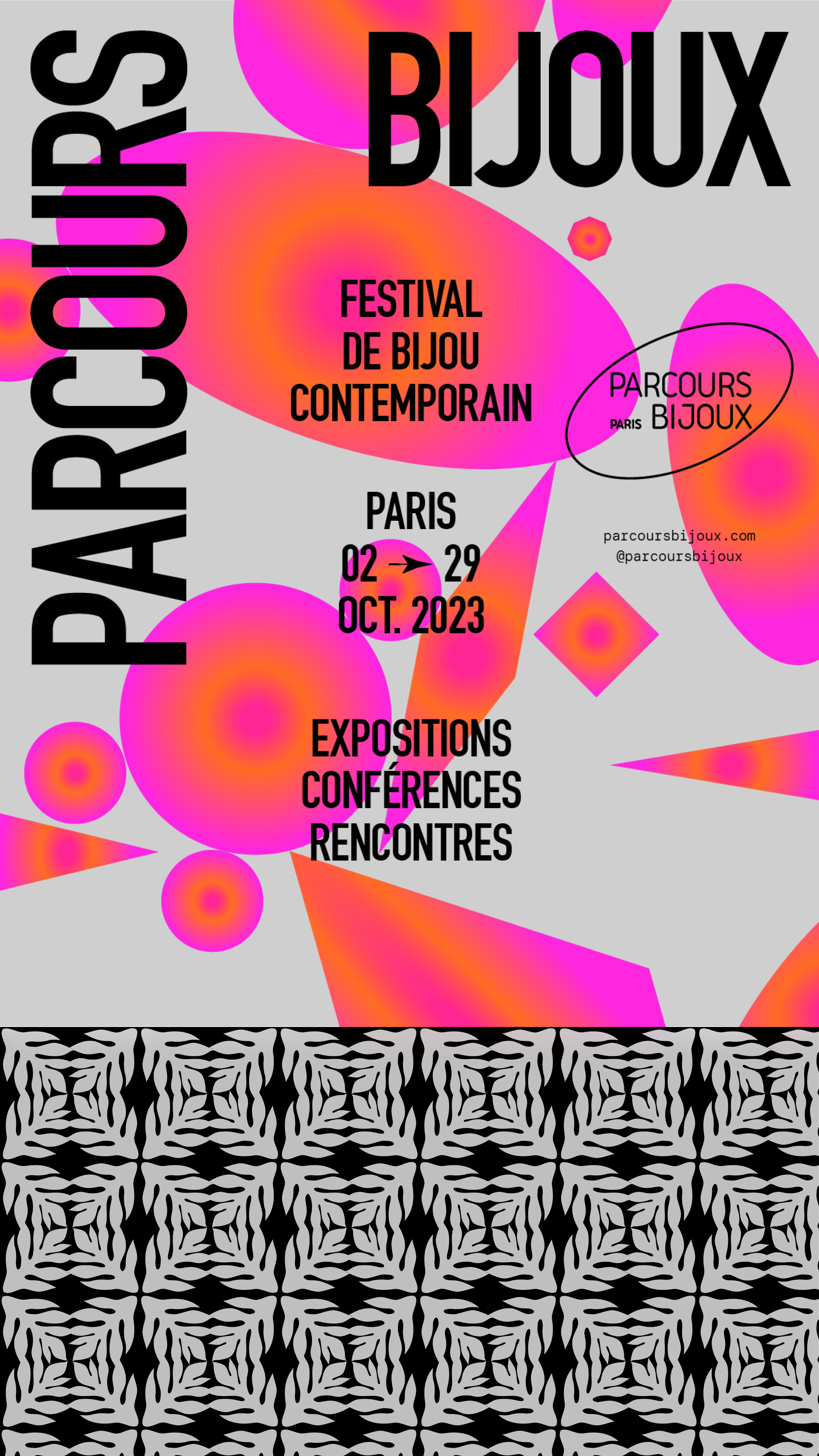 Affiche de la Triennale Parcours Bijoux 2023